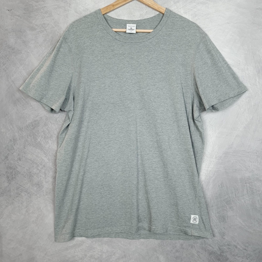 Reigning Champ Shirt Mens Large Gray Handcrafted Canada Crewneck Tee T-Shirt